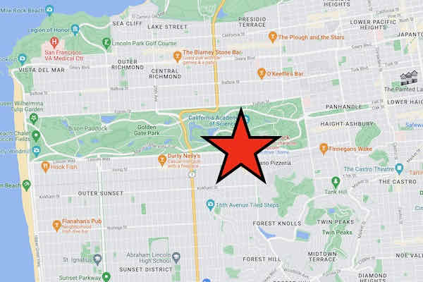 The Little Shamrock San Francisco Map